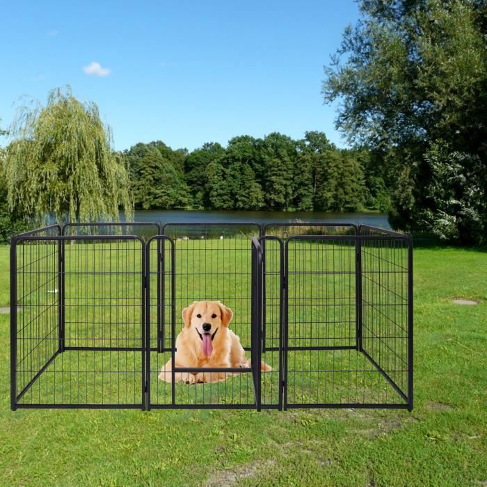 Comparer les prix de Enclos pour Chiot UISEBRT 65x80cm avec Porte Flexible Parcs Pliable pour Chiens, Chat, Chiot, Lapin (8 Pièces)