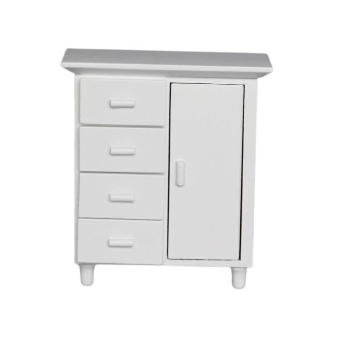 Odoria – Commode Miniature 1/12 En Bois Brut Pour Maison De Poupée Vintage, 9,7 X 4,2 X 8,6 Cm