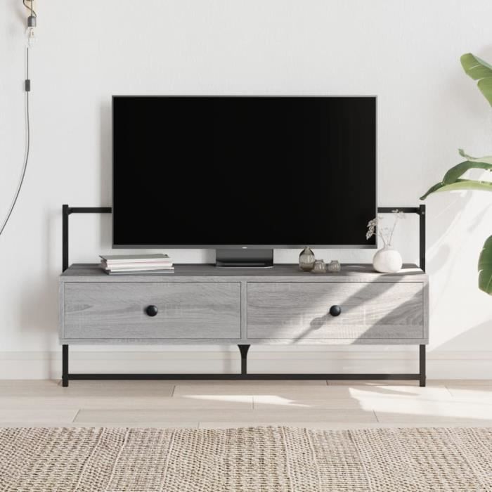 vidaXL Meuble TV mural sonoma gris 1005x30x51 cm bois dingénierie 833461