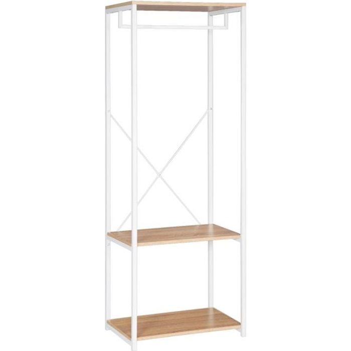WOLTU Armoire de rangement,Étagère à vêtements,Portant à vêtements en
