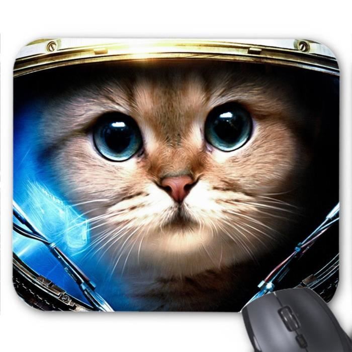 Tapis De Souris Chat Cosmonaute Ref 365 Cdiscount Informatique