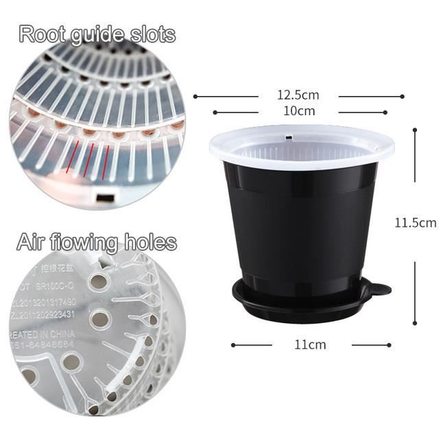 Lot De 20 Pots De Fleurs En Plastique Transparent - 17 Cm Avec Trous De Drainage - + 10 étiquettes - Pour Semis Et Rempotage