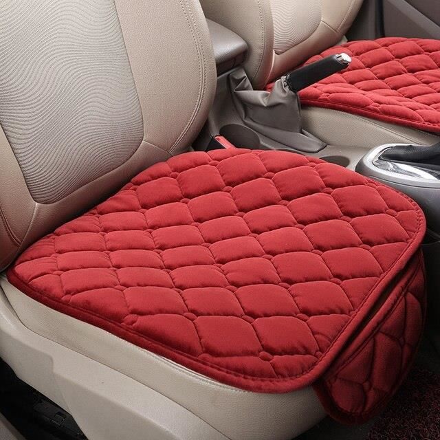 COUVRE SIEGE,Red 1pcs--Housse de siège de voiture en tissu floqué avant et  arrière, tapis de protection, antidérapant, garde au chau - Cdiscount Auto