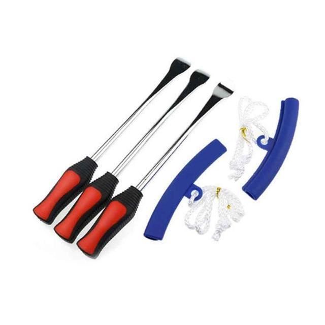 TIMEMEET 3 Pcs Demonte pneus Velo, Démonte-Pneu en métal, Outil de démontage de réparation de