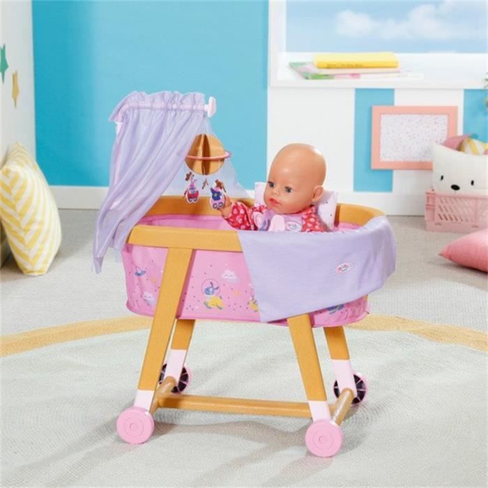 Zapf Creation - Baby born Berceau - Design moderne - Roulettes - Literie incluse