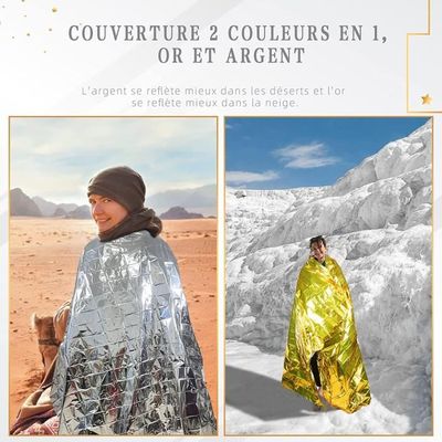 Lot De 10 Couvertures De Survie JSMTKJ – 210x160 Cm, Thermiques, Imperméables – Randonnée, Camping, Urgence
