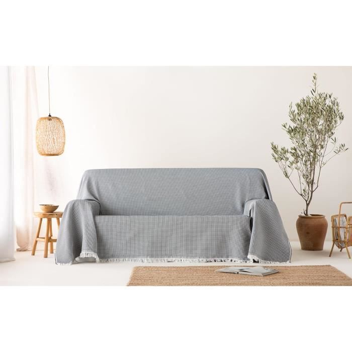 Plaid Polyvalent Cardenal Textil Saona - 230x260 Cm - Beige - Couverture Canapé Ou Lit - Matériau Doux Et Durable