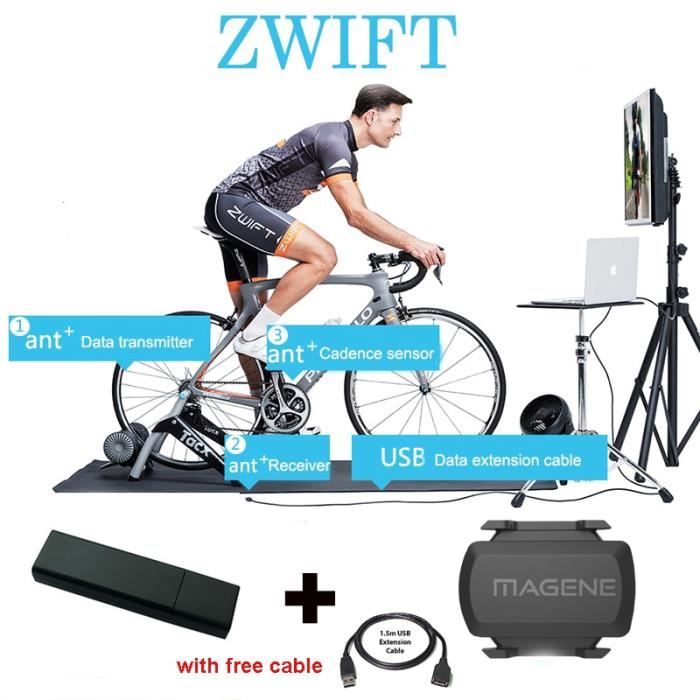 Compteur v lo USB ANT DONGLE pour Zwift Tacx Wahoo Garmin Bkool