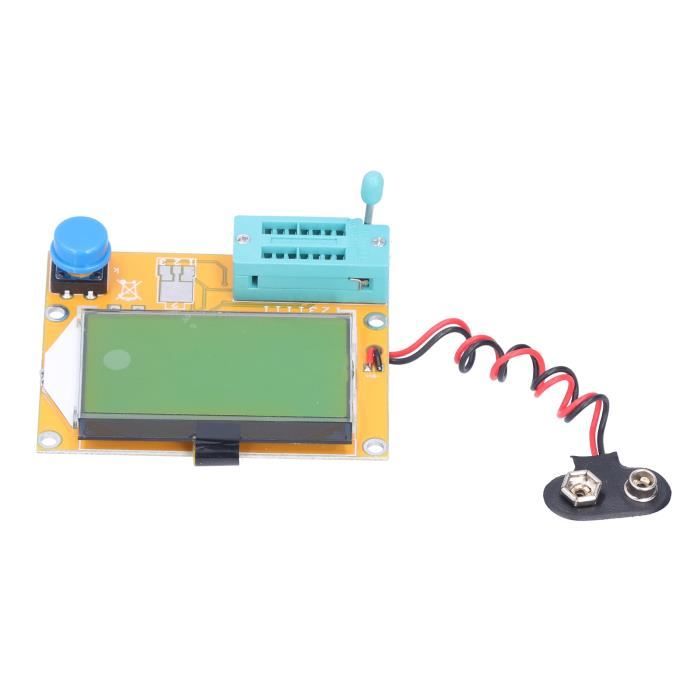 Cikonielf Capacimètre Testeur de transistor Écran LCD rétroéclairé ...