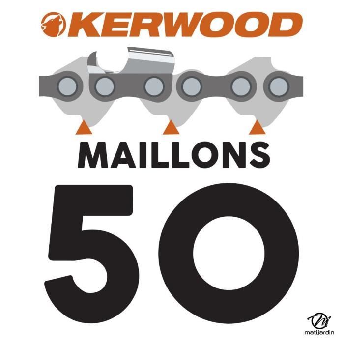 Chaîne tronçonneuse KERWOOD 50 maillons 3/8LP, 1,3mm