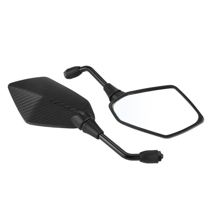 Paire De Rétroviseurs Moto 8mm - Rétroviseurs Ronds Droite Et Gauche Universels - Design Tendance