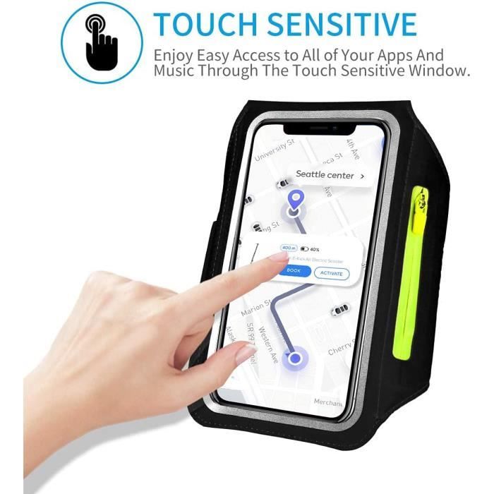 Brassard Telephone Brassard De Sport Avec Poche Écouteur, Brassard Sport Pour Iphone 14 13 Course A Pied