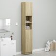 915274 - Design Furniture | Colonne salle de bain - Meuble Armoire de salle de bain Armoire de toilette Chêne sonoma 32x25,5x190 cm-2