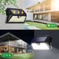 Leytn® 4Pcs Lampe solaire de jardin 185LED Lampe solaire extérieur Applique extérieur solaire pour Jardin Porte Terrasse Garage Cour-2