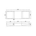 Lavabo double vasque suspendu - RUE DU BAIN - Twins - Solid surface blanc mat - Rectangulaire - Blanc - 40 cm-2