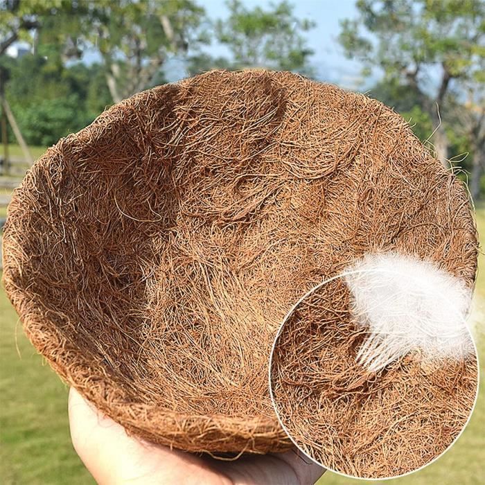 Lot De 4 Doublures Ronde Fibre De Coco 35 Cm – Idéales Pour Paniers Suspendus & Jardinières