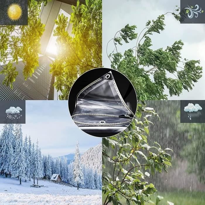 Bâche Industrielle Bâche Transparente Avec Œillets Bâche En Plastique Imperméable Épaissie Couverture De Feuille De Toit De Terrasse De Pergola En PVC Durable 0.3mm Plante Serre ( Size : 1.2 X3.5m