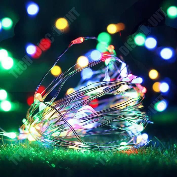 TD® Guirlande Lumineuse LED à Piles,20M 200 LEDs 8 Modes Avec Télécommande,  pour Jardin ,Noël ,Mariage,Soirée (Multicolore). - Cdiscount Maison