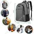 TD® Sac à dos pour hommes et femmes multi-fonction business usb charge sac à dos sac d'ordinateur voyage en plein air-3