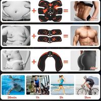 Ceinture Abdominale Et Bras Électrostimulation – Rechargeable USB – Unisexe Noir