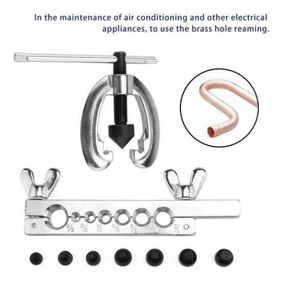 Outil d/Évasement de Tuyau en Acier Kit dOutil d/Évasement de Tuyaux de Freins Manuel pour lEntretien de Machine Outil dExpansion de Tube