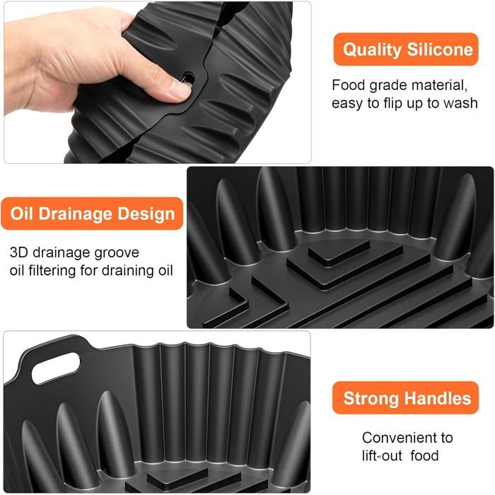 6 Pièces Moule Silicone Air Fryer,Ramekins For Air Fryer,Plat Pour