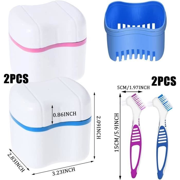 Boîte De Rangement Pour Appareil Dentaire Enfant - Lot De 2 - Design Moderne Et Amusant - Pour Gouttières, Prothèses, Protecteurs
