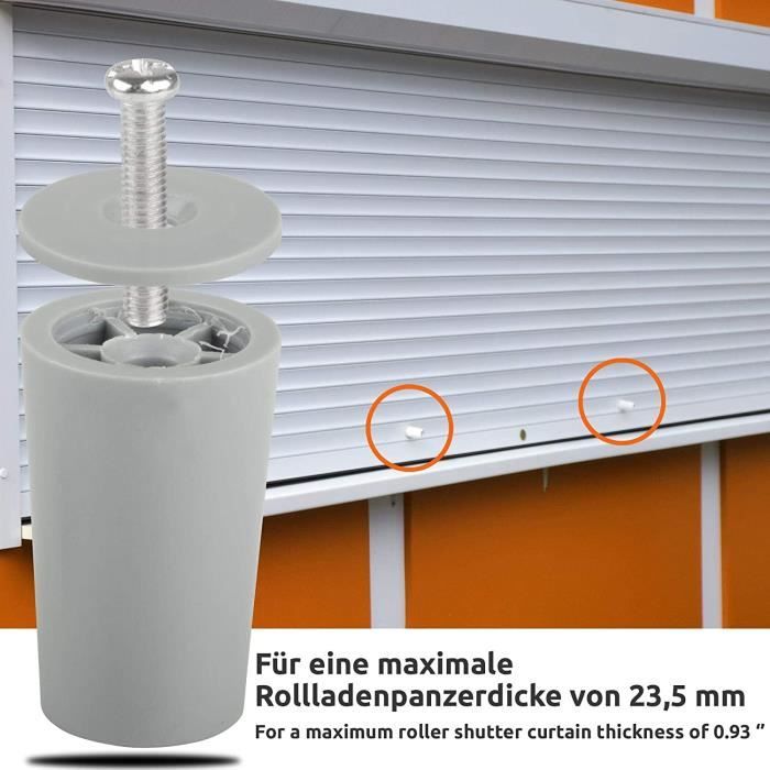 Butées Pour Volets Roulants - Lot De 10, PVC Blanc 40 Mm, Avec Vis Et Rondelles, Conique - 8