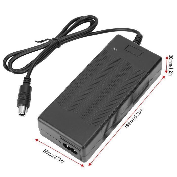 42V 2A Chargeur Trotinette Electrique Universel Avec 4 Connecteurs Et Sac De Rangement - Compatible Xiaomi Ninebot Et Nombreux Modèles