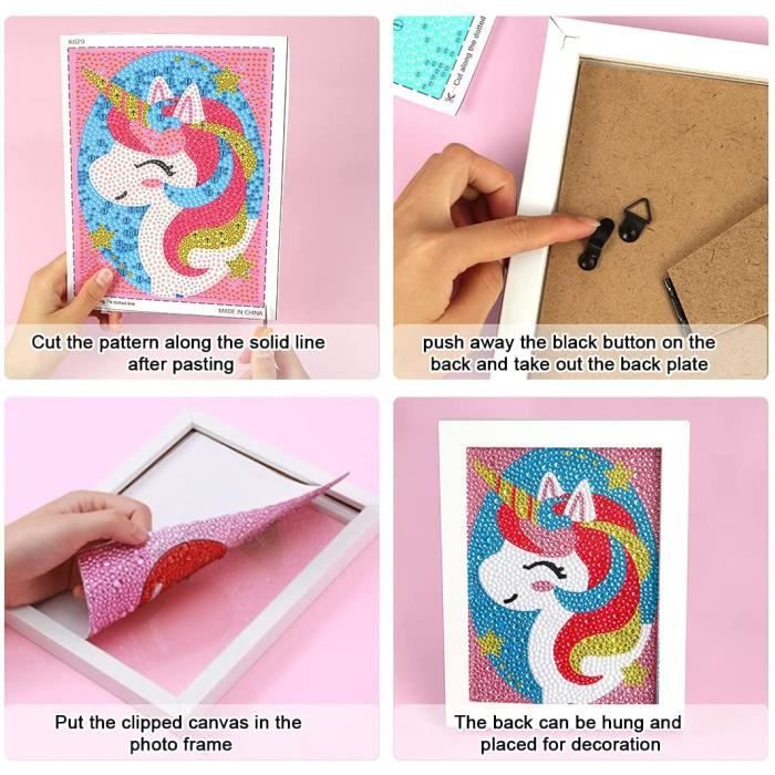 Kit Diamond Painting Pour Enfants - 27 Autocollants 5D DIY - Mosaïque Diamant Créative - Activité Manuelle Enfants & Débutants