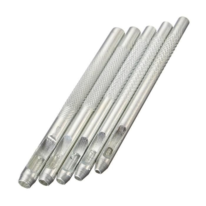 Perforateur Pour Cuir Et Sangles, Diamètre 4mm - Tige Moletée En Métal, Longueur 79mm, Marque Uxcell