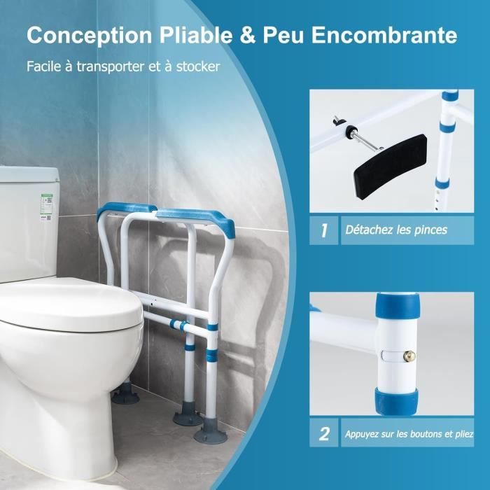 KOMBIUDA Tabouret De Toilette Antidérapant Rehausseur Pratique Pour Wc