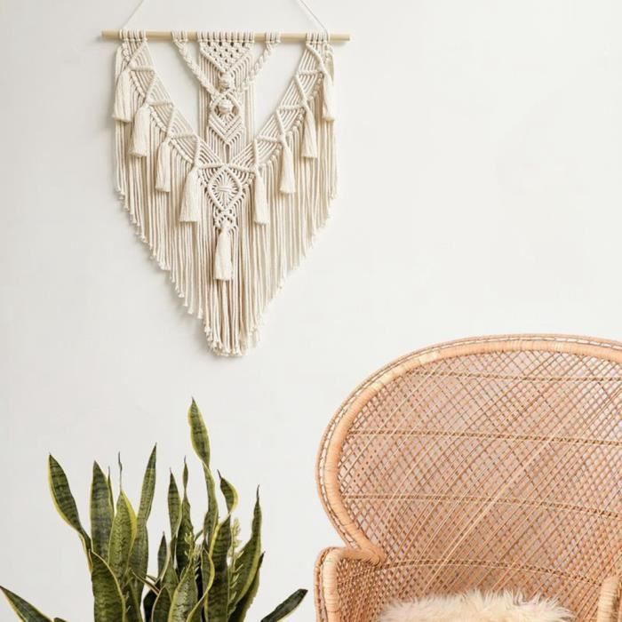 Lot De 2 Tapisseries Mauvais Œil De Fatima Avec Glands - Décoration Murale Boho 35x50 Cm