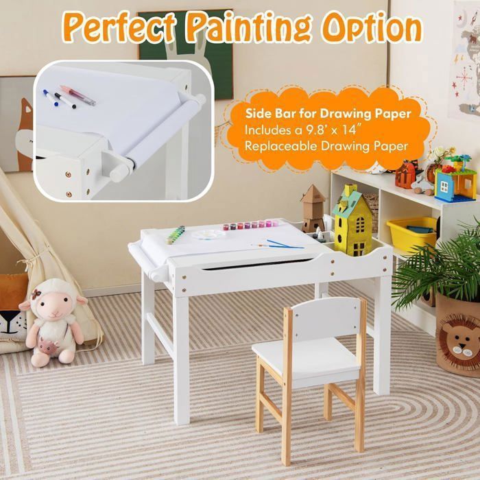 Table Enfant Avec Chaise & Grand Plateau, Table Et Chaise Enfant En Bois Avec Accoudoirs Courbes Table Activite Pour Lire Manger Jouer Blanc 94907734 Table Enfant Avec Chaise & Grand Plateau, Table Et Chaise Enfant En Bois Avec Accoudoirs Courbes Table Activite Pour Lire Manger Jouer Blanc 94907734