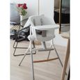BEABA Chaise haute bébé Up&Down Gris/Blanc-5