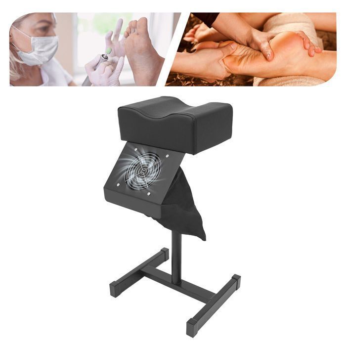 Tabouret Pédicure Avec Aspiration 22W - Hauteur Réglable 48-68 Cm, Repose-Pieds Jusqu'à 10 Kg Pour Salon Spa Et Usage Domestique
