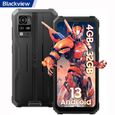 Blackview BV4800 Smartphone Incassable Android 13 6.56" HD+,5180mAh,4Go+32Go/1To,13MP+5MP, Dual SIM Face ID - Noir-0