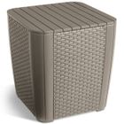 ALLIBERT BY KETER Keter Table d'appoint de jardin Luzon Osier plat Cappuccino 420012