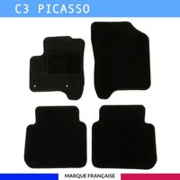 Tapis de voiture - Sur Mesure pour C3 PICASSO (2009 à 2016) - 4 pièces - Tapis de sol antidérapant pour automobile