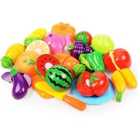 Jouets de coupe de nourriture pour enfants, jeu de nourriture, 18 pièces/ensemble, fruits et légumes, jouet de jeu, accessoires 
