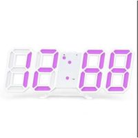 Horloge,24-12 heure affichage montre alarme LED horloge numérique tenture murale 3D Table horloge calendrier température - Type 5