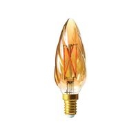 Ampoule LED Filament Flamme torsadée ambrée