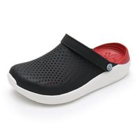 Sandales d'été pour hommes - Rouge - Trou Crok Sabots en caoutchouc - EVA Unisexe Jardin Chaussures