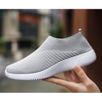 Sneakers pour femmes - Marque - Modèle - Slip On - Gris - Taille 35-43