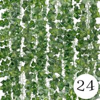 MTEVOTX  Plante Artificielle - Faux Lierre Décoration - 24 Pièces Guirlandes de Lierre Artificiel - pour Jardin, Mariage (2 M)