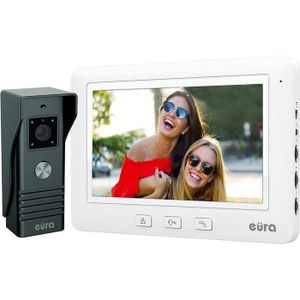 INTERPHONE - VISIOPHONE Eura Vdp-45a3 Interphone Vidéo Blanc 7 4 Fils