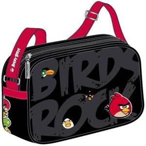 BESACE - SAC REPORTER Sac reporter noir Angry Birds - 37x30x12cm - fermeture zippée
