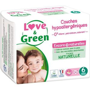 Couches Love & Green T3 x52 (4-9 kg) - LOVE AND GREEN - Taille 3 - Blanc -  Mixte - Couche-culotte - Cdiscount Puériculture & Eveil bébé