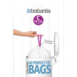 80 véritable Brabantia Type H Taille 50-60 L 50 l plastique sacs poubelles sacs en plastique 