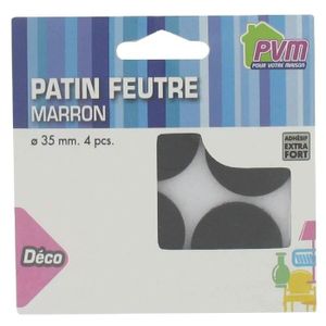 Patin Feutre Adhesif Marron 1000X85